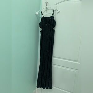 Lulu's Black Sequin Prom Dress